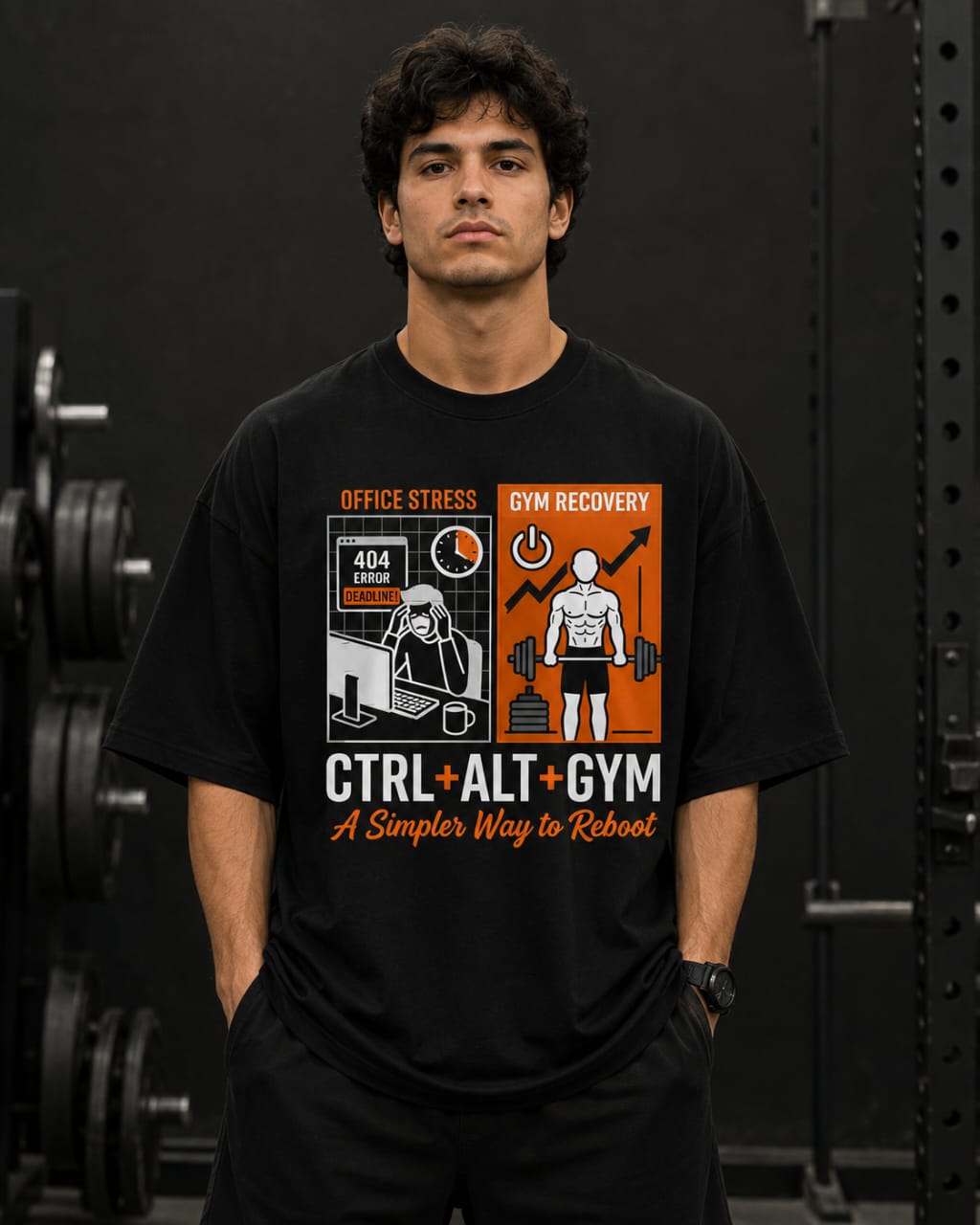 OFICE STRESS TO GYM RECOVERY T SHIRT
