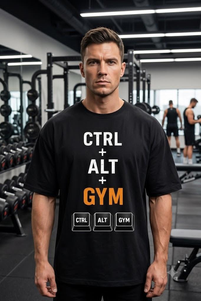 CTRL + ALT + GYM Oversized T-Shirt